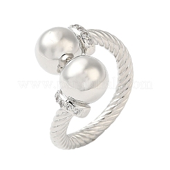 Brass Open Cuff Rings&nbsp;RJEW-Q778-54P