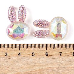 Transparent Epoxy Resin Rabbit Head Decoden Cabochons&nbsp;CRES-M034-05B