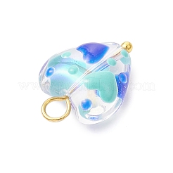 Handmade Glass Enamel Pendants&nbsp;PALLOY-JF04118-01
