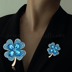 Cubic Zirconia Clover Brooch Pin&nbsp;JBR105E