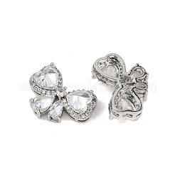 Brass Micro Pave Cubic Zirconia Beads&nbsp;KK-H078-31P