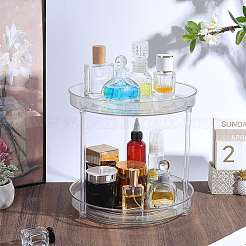 2-Tier Multifunctional Rotating Desktop Plastic Storage Rack&nbsp;ODIS-WH0709-255A