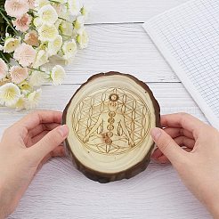 Rustic Wooden Slice Cup Mats&nbsp;DJEW-WH0010-86