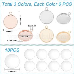 DIY Flat Round Pendant Making Kits&nbsp;DIY-UN0002-92