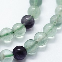 Natural Fluorite Beads Strands&nbsp;X-G-I199-12-6mm