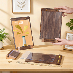 Wood Business License Display Stand with Acrylic Panel&nbsp;AJEW-WH0410-331A