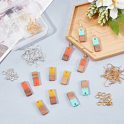 DIY Walnut Wooden Dangle Earring Making Kits&nbsp;DIY-OC0006-81