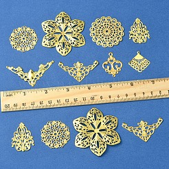 64Pcs 8 Styles Iron Filigree Joiners&nbsp;FIND-FS0003-18