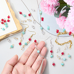 24Pcs Natural Gemstone Birthstone Pendants&nbsp;PALLOY-SW00119