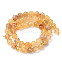 Natural Yellow Fluorite Beads Strands&nbsp;G-K340-A03-02A