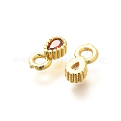 Brass Micro Pave Cubic Zirconia Charms&nbsp;KK-G519-01A-G