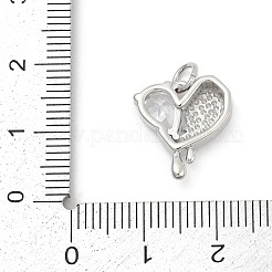 Brass Pave Cubic Zirconia Pendants&nbsp;KK-U062-35P