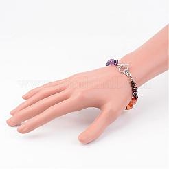 Chip Natural Gemstone Beads Bracelets&nbsp;BJEW-JB02323