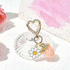 Acrylic Strawberry Pendant Decoration&nbsp;HJEW-SW00120-04