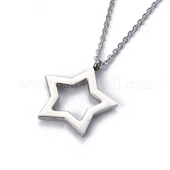 Non-Tarnish 304 Stainless Steel Pendant Necklaces&nbsp;NJEW-E141-29P