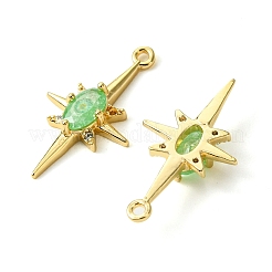 Brass Micro Pave Cubic Zirconia Pendants&nbsp;KK-M277-08G-05