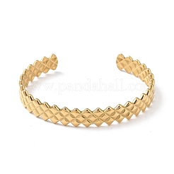 Ion Plating(IP) 304 Stainless Steel Cuff Bangles for Women&nbsp;BJEW-Z078-14G