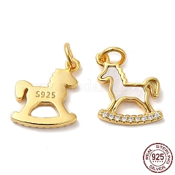 925 Sterling Silver Micro Pave Cubic Zirconia Charms&nbsp;STER-I010-07G