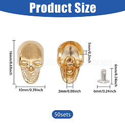 50Pcs Skull Alloy Rivets&nbsp;FIND-CA0011-72A-G