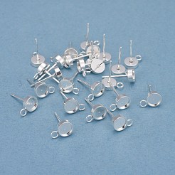 201 Stainless Steel Stud Earring Findings&nbsp;STAS-H410-08S-C