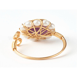 Natural Amethyst Finger Ring for Girl Women&nbsp;X1-RJEW-TA00012-5