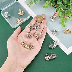 12Pcs 3 Colors Rack Plating Alloy Locket Pendants&nbsp;FIND-FH0004-77