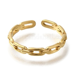 Ion Plating(IP) 304 Stainless Steel Cuff Rings for Women&nbsp;RJEW-U017-31G