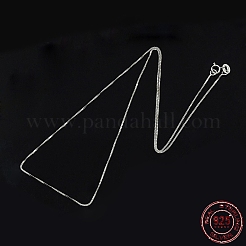 Anti-Tarnish Rhodium Plated 925 Sterling Silver Necklaces&nbsp;STER-M034-38A