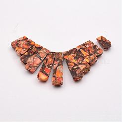 Assembled Bronzite and Imperial Jasper Beads Strands&nbsp;G-P298-B02