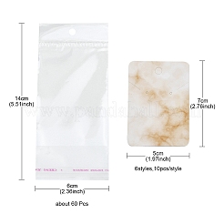 60Pcs 6 Colors Paper Jewelry Display Cards&nbsp;CON-YW0001-38