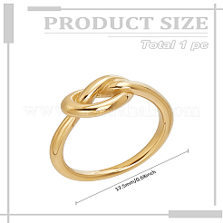 1Pc Stainless Steel Knot Finger Rings for Women&nbsp;RJEW-LP0001-21