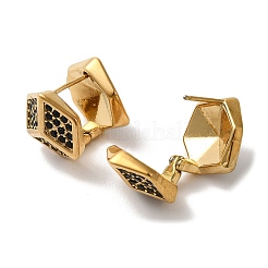 Stainless Steel with Rhinestone Hoop Earrings for Women&nbsp;EJEW-C110-17G-02