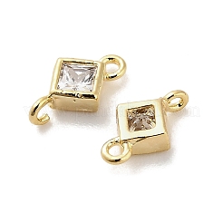 10Pcs Brass Crystal Rhinestone Connector Charms&nbsp;KK-V006-04G-03