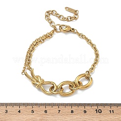 304 Stainless Steel Oval Link Bracelets&nbsp;BJEW-F533-02C-G