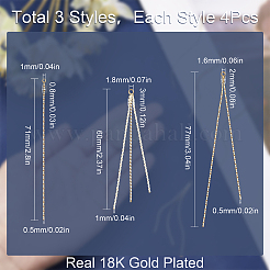 12Pcs 3 Style Brass Chain Tassel Big Pendants&nbsp;KK-SC0003-20