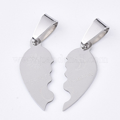 Non-Tarnish 201 Stainless Steel Split Pendants&nbsp;STAS-T048-03