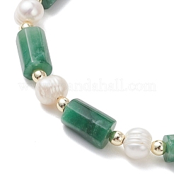 Natural Lapis Lazuli/Natural Apatite/Natural Hawk's Eye/Natural Emerald Column Beaded Bracelets for Women&nbsp;BJEW-JB13115