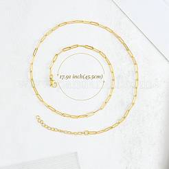 10Pcs 201 Stainless Steel Paperclip Chain Necklaces for Women&nbsp;NJEW-SZ0001-71