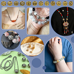 72Pcs 12 Styles Tibetan Style Alloy European Beads&nbsp;FIND-PH0060-22AG