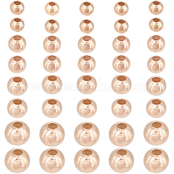 40Pcs 4 Styles Round 925 Sterling Silver Spacer Beads&nbsp;STER-BBC0009-10