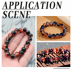 4Strands Crackle Glass Beads Strands&nbsp;CCG-PA0001-01A