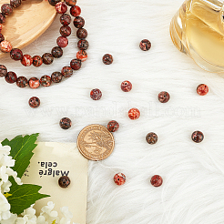 Natural Leopardskin Round Bead Strands&nbsp;G-AR0001-97