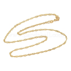 2.5MM Brass Singapore Chain Necklaces&nbsp;NJEW-P339-07G