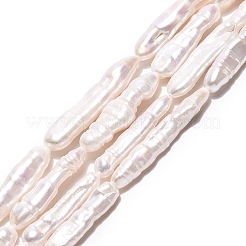 Natural Baroque Stick Pearl Keshi Pearl Beads Strands&nbsp;PEAR-N021-19-01A