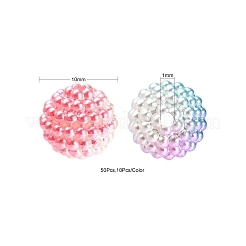 50Pcs 5 Colors Imitation Pearl Acrylic Beads&nbsp;OACR-FS0001-04