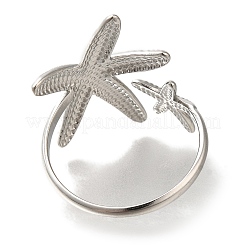 304 Stainless Steel Cuff Rings&nbsp;RJEW-Z074-13P