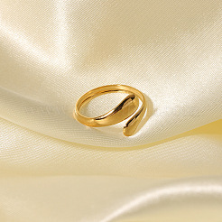 Simple and Elegant 304 Stainless Steel Snake Cuff Rings&nbsp;LS-IR8532