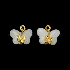 Light Gold Tone Alloy with Glass Charms&nbsp;PALLOY-Q457-01G-01