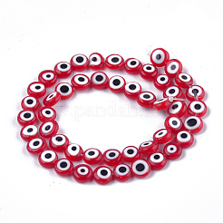 Handmade Evil Eye Lampwork Beads Strands&nbsp;LAMP-S191-01B-02