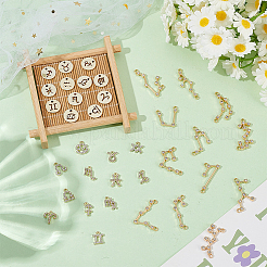DIY Twelve Constellation Alloy Rhinestone Connector Charms & Pendants Jewelry Making Findings Kits&nbsp;DIY-AR0004-13